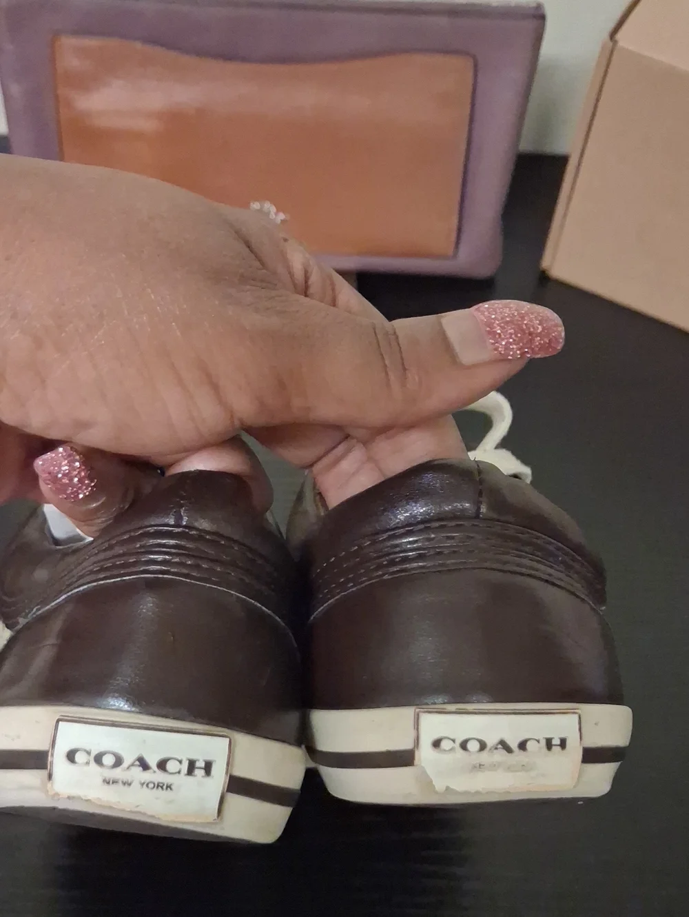 Coach BUNDLE CLUTCH AND SNEAKERS SIZE 7.5